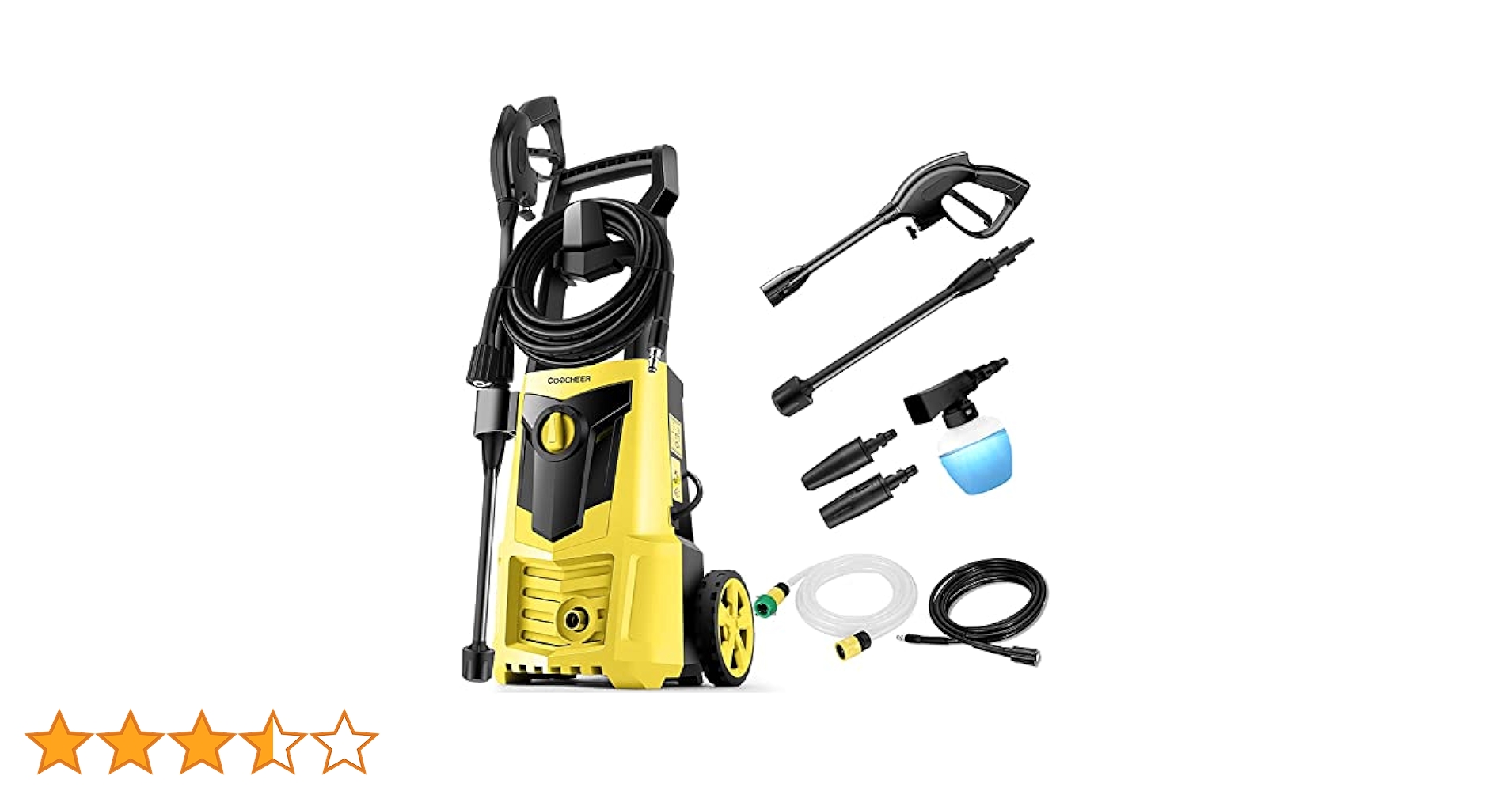 Amazon | Homdox 1500W 高圧洗浄機 最大吐出圧力12MPa 50Hz/60Hz